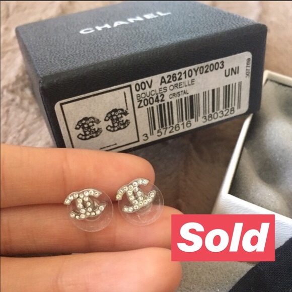 CHANEL Jewelry - ❤️RESERVED❤️Authentic CHANEL CRYSTAL STUDS (small)